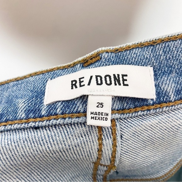 RE/DONE High-Rise Ankle Crop Jeans in Hazey Indigo - Picture 9 of 10